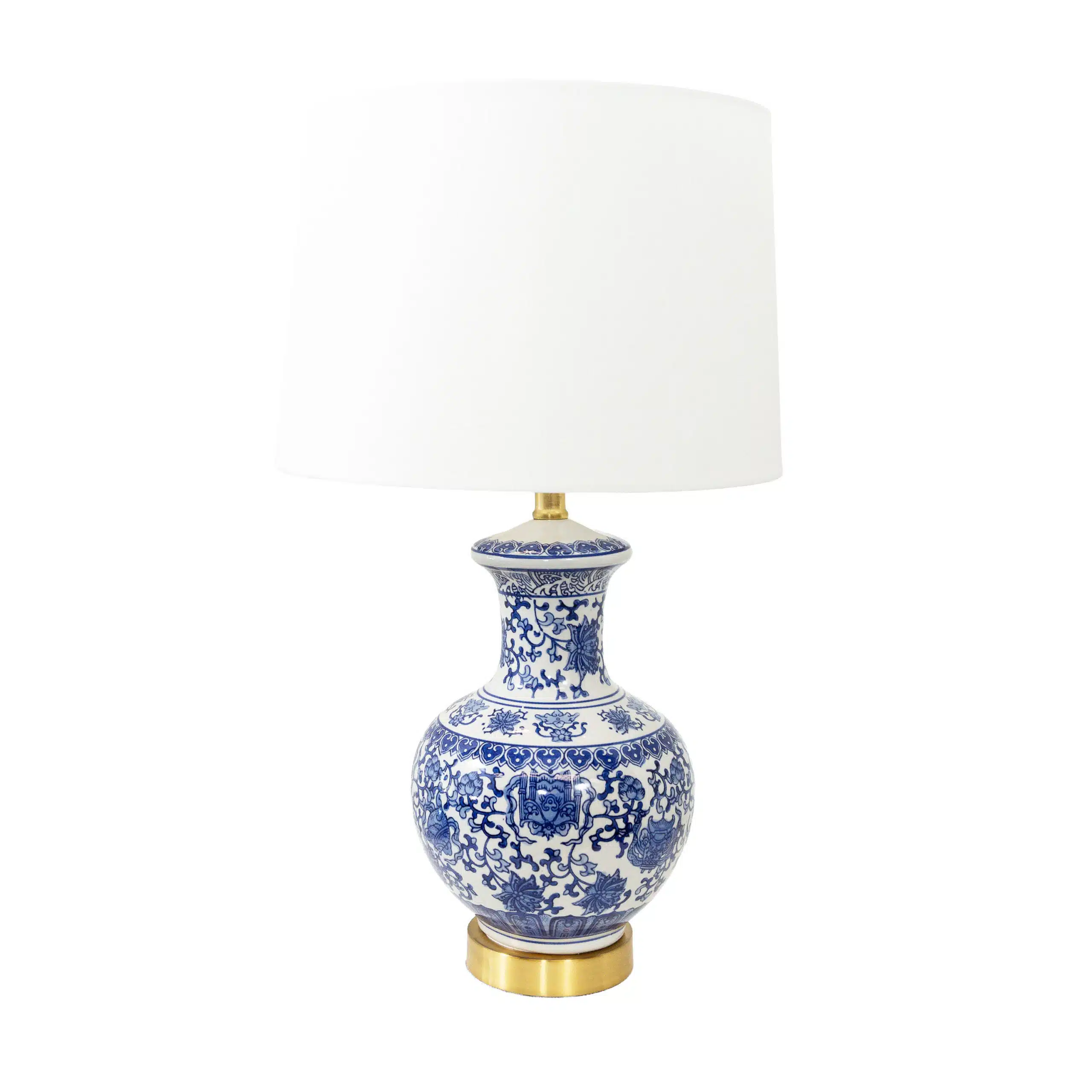 blue chinoiserie lamp