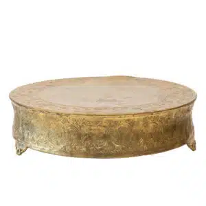 gold 18" round cake stand