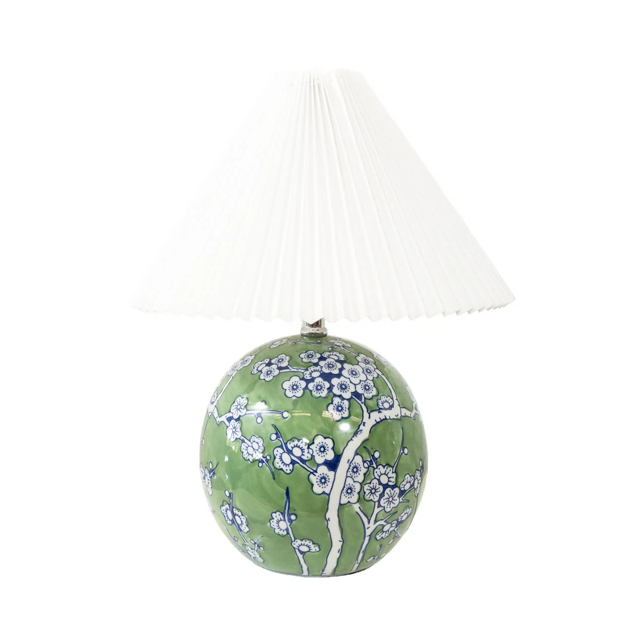 green chinoiserie lamp