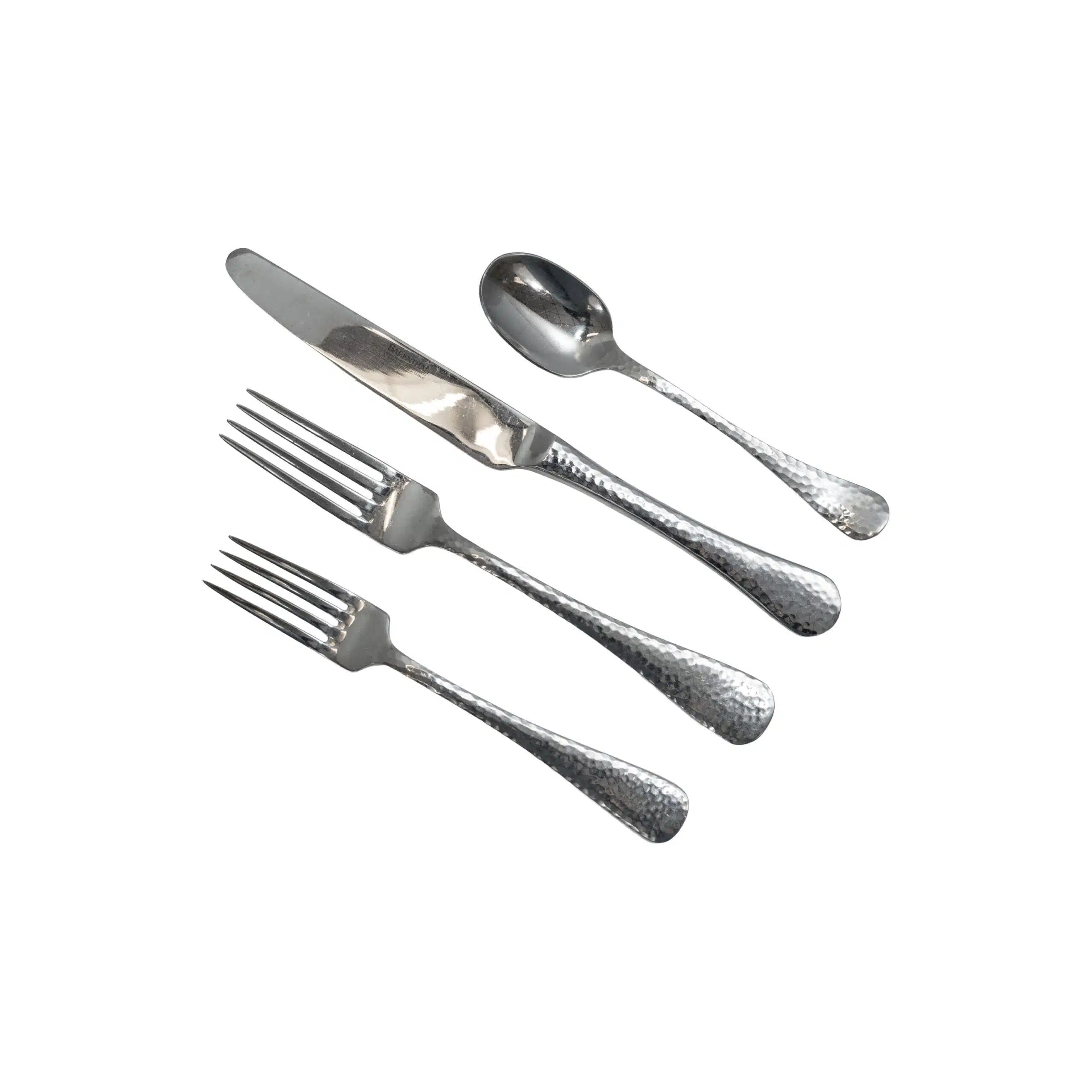 hammered flatware set