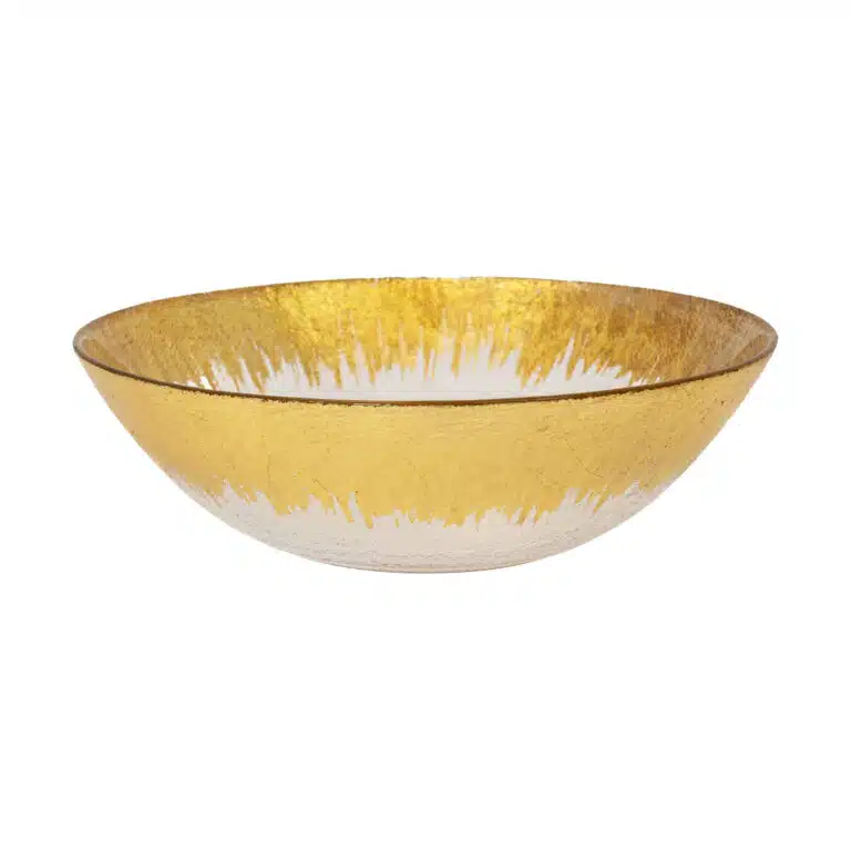 Elegant gold and white decorative bowl