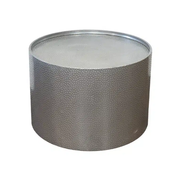 Metallic round coffee table design
