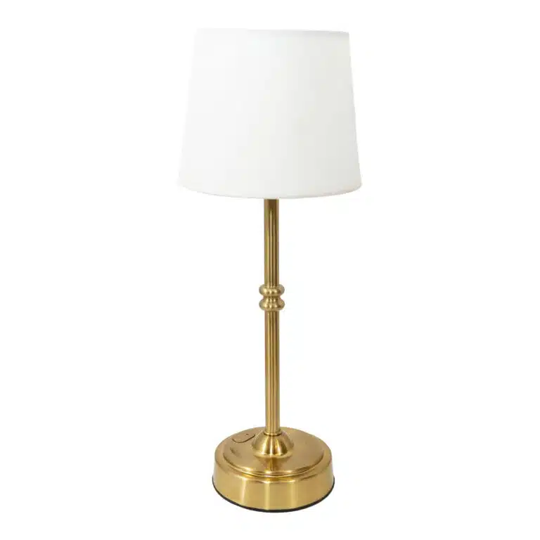 white shaded lamp